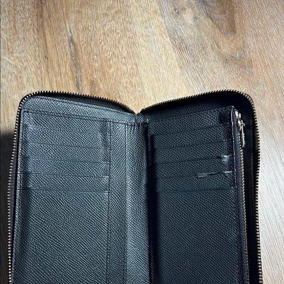 Coach Textured Black Zip Wallet - Picture 8 of 16